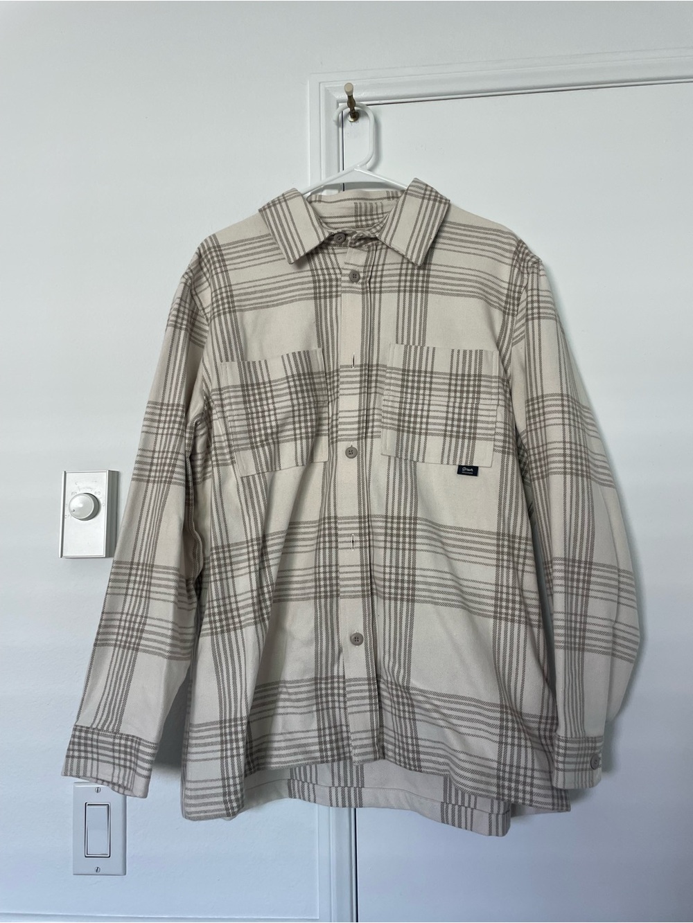 Zara Cream & Light Brown Plaid Shacket - Men